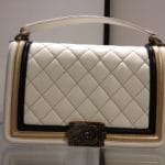 Chanel White Quilted Boy Bag