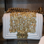 Chanel White:Gold Boy Bag
