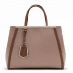 Fendi Latte 2Jours Canvas Bag