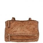 Givenchy Brown Washed Leather Pandora Mini Bag