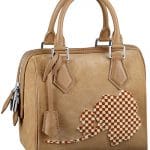 Louis Vuitton Camel Speedy Cube PM Illusion Fleur Bag