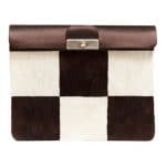 Louis Vuitton White and Brown Clutch Bag