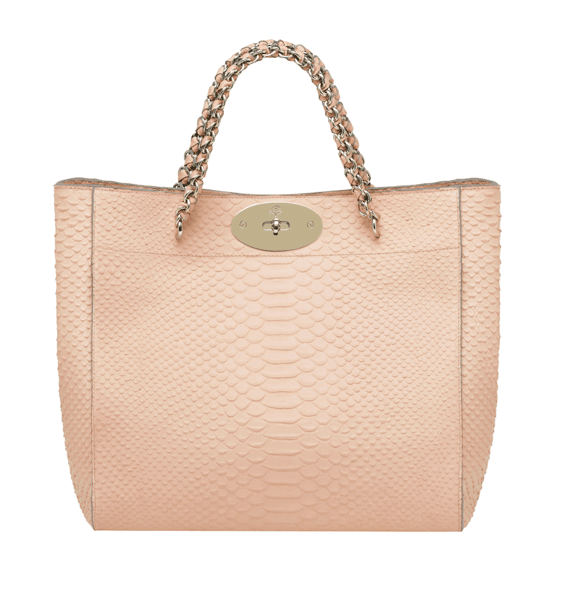 Mulberry Nude Silky Snake Print Cecily Tote Bag
