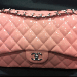 Chanel Pink Patent Classic Jumbo Flap Bag
