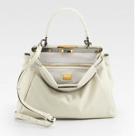 Fendi Creme Peekaboo Small Bag