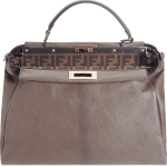 Fendi Greige Zucca-Lined Peekaboo Large Bag