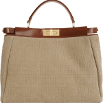 Fendi Natural:Cognac Corda Peekaboo Large Bag