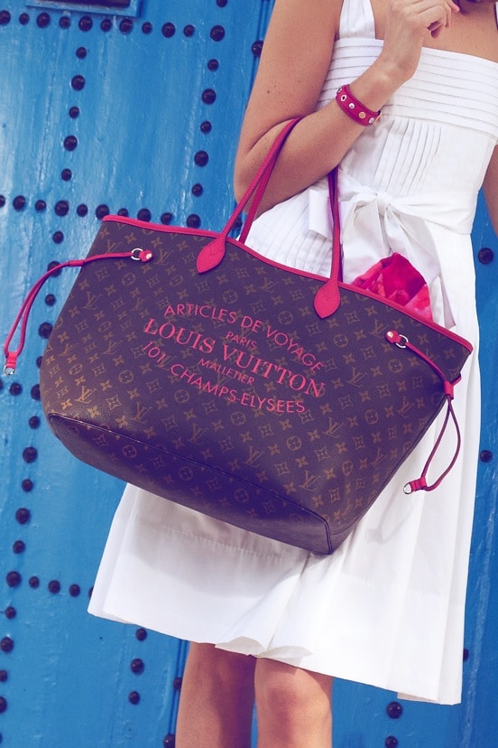 LOUIS VUITTON Rose Velours Monogram Ikat Neverfull GM Limited