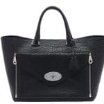 Mulberry Black Nickel Shrunken Calf Willow Tote Medium Bag