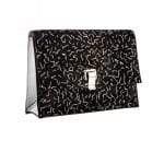 Proenza Schouler Black:Bone Printed Pony Hair Small Lunch Bag 1