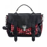 Proenza Schouler Red:Black Triangle Print Medium Bag