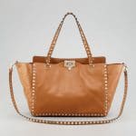 Valentino Beige Rockstud Shopper Tote Medium Bag