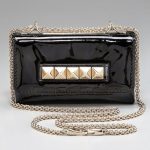 Valentino Black Patent Va Va Voom Mini Flap Bag