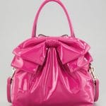 Valentino Fuchsia Bow Double Handle Tote Bag