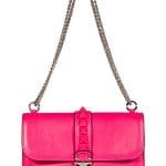 Valentino Fuchsia Rockstud Flap Medium Bag