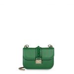 Valentino Green Rockstud Small Flap Bag