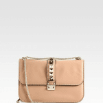 Valentino Tan Rockstud Flap Medium Bag