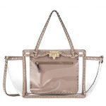 Valentino Transparent Rockstud Naked Tote Medium Bag