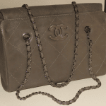 Chanel Khaki Hampton Large Shopping Bag