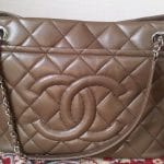 Chanel Taupe Timeless CC Soft Hobo Bag