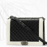 Chanel Two Tone Black and White Boy Bag - Spring 2013