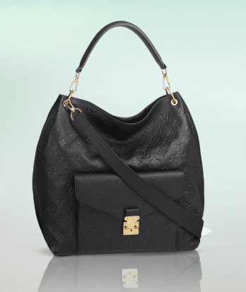 LOUIS VUITTON Black Monogram Empreinte Metis Hobo Bag