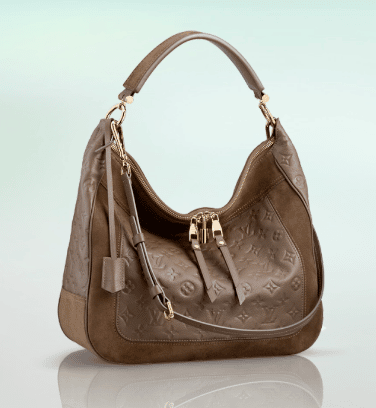 LOUIS VUITTON Lunar PM Mahina Leather Shoulder Bag Brown-US