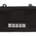 Valentino Black Pony Fur Va Va Voom Clutch Bag (Crystal Encrusted Studs)