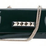 Valentino Green Patent Va Va Voom Clutch Bag