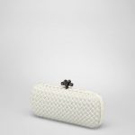 Bottega Veneta Antique Intrecciato Silk Stretch Knot Clutch Bag