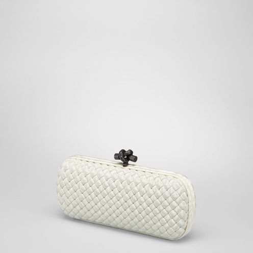 Bottega Veneta Intrecciato Knot Long Clutch in Gold — UFO No More