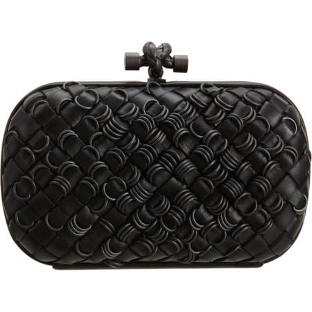 Bottega Veneta Intrecciato Knot Clutch in Gold — UFO No More