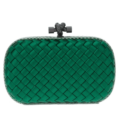 Bottega Veneta Intrecciato Knot Long Clutch in Gold — UFO No More