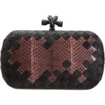 Bottega Veneta Metal Mesh:Snakeskin Intrecciato Knot Clutch Bag