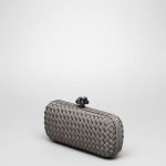 Bottega Veneta Shadow Intrecciato Silk Stretch Knot Clutch Bag