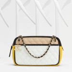 Chanel Beige/White/Black/Yellow Graphic Camera Case Bag