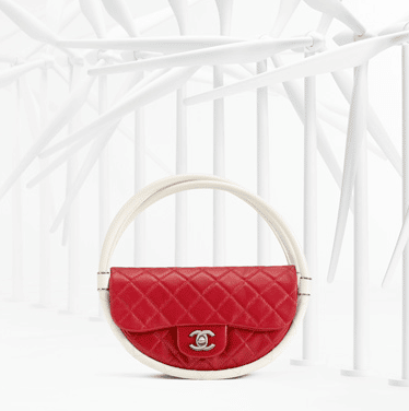 Chanel Red / White Hula Hoop Small Bag