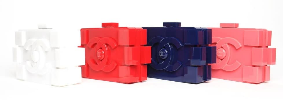 Chanel White,Red,Blue,Pink Lego Clutch Bags - Spring 2013