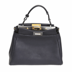 Fendi Dark Grey Peekaboo Mini Bag