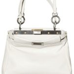 Fendi White Peekaboo Mini Bag