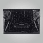 Givenchy Black Crocodile Print Antigona Clutch Bag