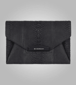 Givenchy Black Python Antigona Clutch Bag