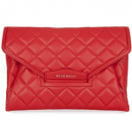 Givenchy Red Quilted Antigona Clutch Bag