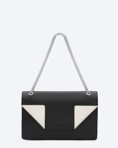 Saint Laurent Black And White Betty Medium Bag