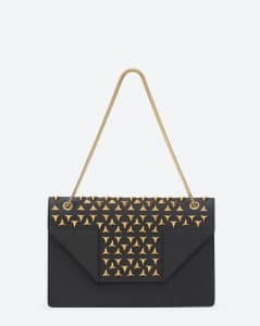 Saint Laurent Black Suede and Leather Betty Clous Medium Bag