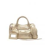 Balenciaga Gold Metallic Mini City Bag