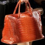 Bottega Veneta Red Croc Tote Bag