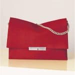 Celine Bright Red Pony Calfskin Blade Bag