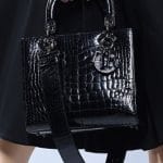 Dior Black Crocodile Lady Dior Medium Bag - Cruise 2014