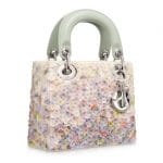 Dior Floral-embroidered Satin Lady Dior Micro Bag